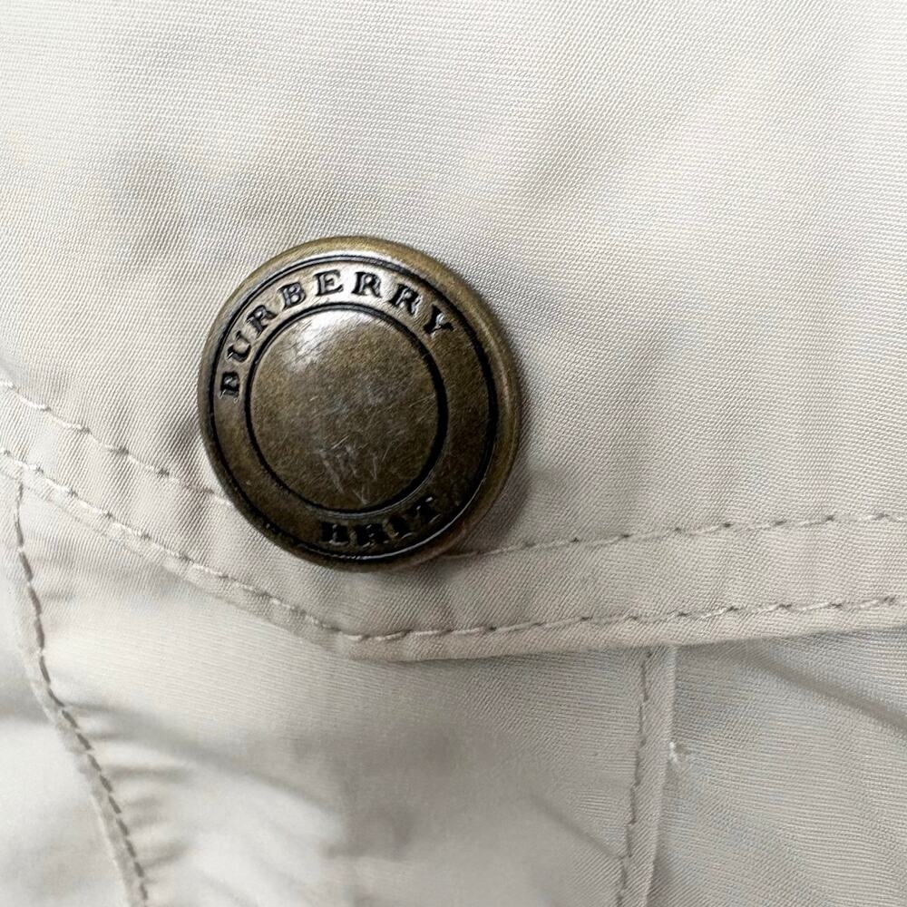 Burberry Brit Packable Field Jacket Windbreaker Detachable Hood Beige Tan Size 6 - Picture 12 of 16